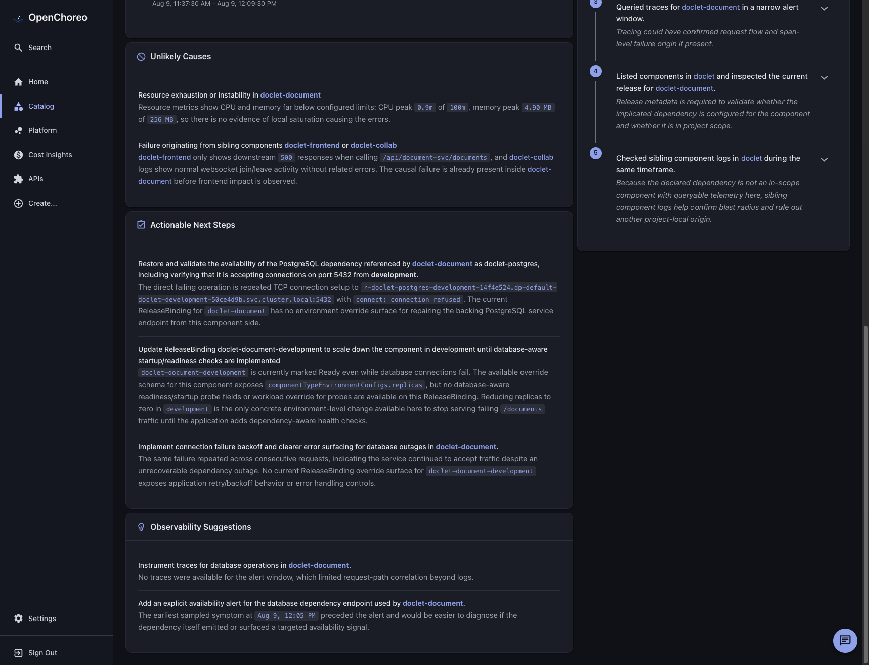 AI Assistant in action